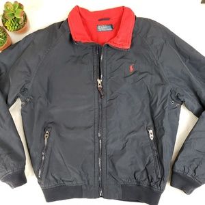 Polo Ralph Lauren Navy Fleece Lined Jacket Large